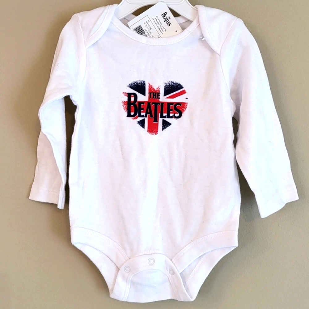 NWT Beatles white long sleeve onesie/bodysuit